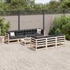 vidaXL Set Divani da Giardino 8 pz con Cuscini Legno Massello di Pino