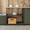 vidaXL Stoccaggio in cucina Verde oliva 60 x 50 x 92 cm Acciaio