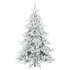 vidaXL Albero di Natale Artificiale con Rami Pieghevoli Bianco 210 cm
