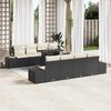 vidaXL Set Divano da Giardino 9 pcs Nero e Crema polyrattan