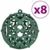 vidaXL Palline di Natale 100 pz Verdi 3 / 4 / 6 cm
