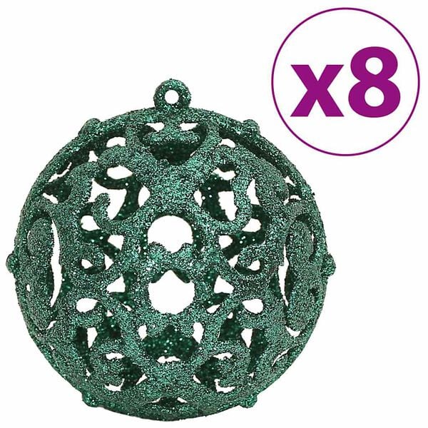 vidaXL Palline di Natale 100 pz Verdi 3 / 4 / 6 cm