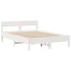 vidaXL Letto senza Materasso Bianco 140x200 cm Legno Massello di Pino