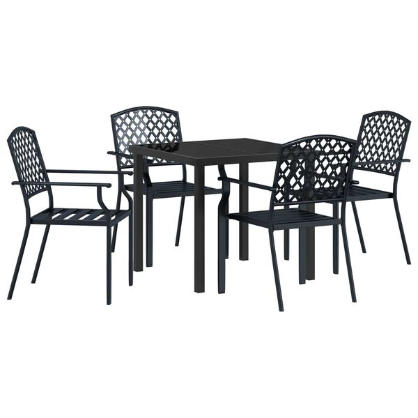 vidaXL Set da Pranzo per Giardino 5 pcs Antracite
