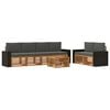 vidaXL Set di divani da esterno 7 pz Naturale e Antracite