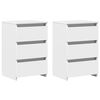 vidaXL Comodini 2 pz Bianchi 40x35x62,5 cm in Legno Multistrato