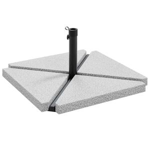 vidaXL Set Base per Ombrellone da Giardino 5 pz in Granito e Acciaio