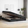 vidaXL Letto con contenitore e materasso 2 pcs Nero Pelle