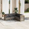 vidaXL Set Divano da Giardino 5 pz con Cuscini Grigio in Polyrattan