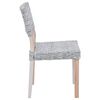 vidaXL Sedia da pranzo 2 pcs Bianco Lavato 46 x 55 x 84 cm Rattan Kubu