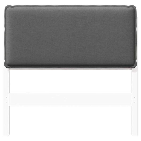 vidaXL Testiera imbottita Bianco e grigio chiaro 100 cm Pino massello