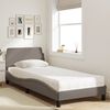 vidaXL Letto con Materasso Dover Tortora 80x200 cm in Tessuto