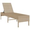 vidaXL Lettino Prendisole con Cuscini Beige 55x200x44 cm in Polyrattan