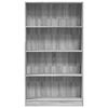 vidaXL Libreria Grigio Sonoma 80x24x143 cm in Legno Multistrato