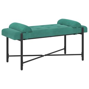 vidaXL Panchina con bottoni e cuscini Turchese 110 x 40 x 46 cm