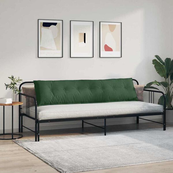 vidaXL Cuscino per Schiena Verde Giungla 200 x 50 cm Tessuto in Cords