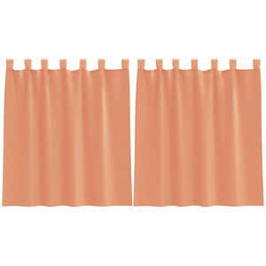 vidaXL Tende in Voile con Passanti 2 pz Terracotta 140x140 cm