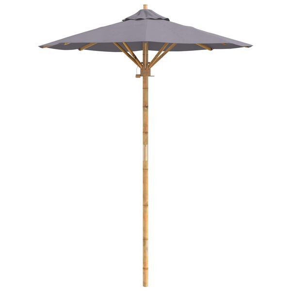 vidaXL Ombrello da giardino Grigio scuro &Oslash; 270 x 260 cm Bamb&ugrave;