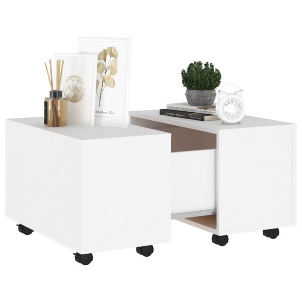 vidaXL Tavolino da Salotto Bianco 60x60x38 cm in Legno Multistrato