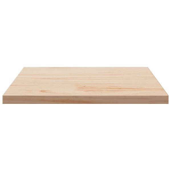 vidaXL Piano Tavolo 50x50x2,5 cm in Legno Massello di Pino Quadrato