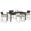 vidaXL Set da Pranzo per Giardino 5 pcs Grigio chiaro polyrattan