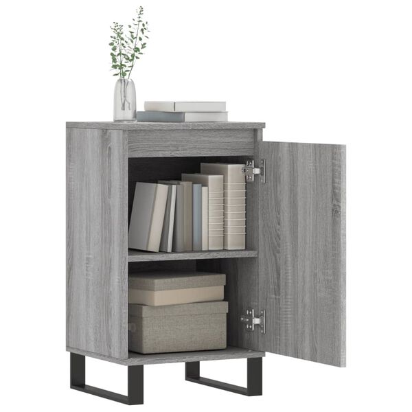 vidaXL Credenze 2 pz Grigio Sonoma 40x35x70 cm in Legno Multistrato