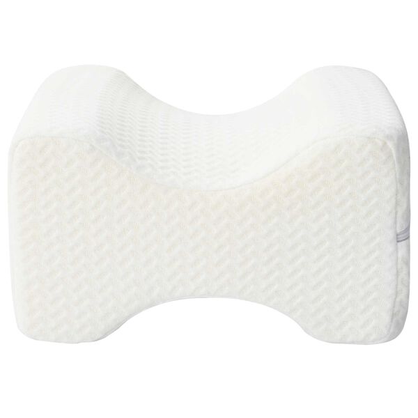 vidaXL Knee Pillow Bianco Schiuma di memoria e poliestere