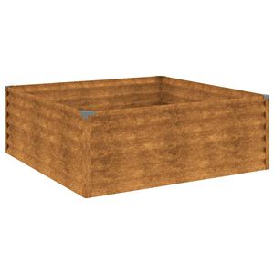 vidaXL Fioriera Rialzata da Giardino 100x100x36 cm in Acciaio Corten