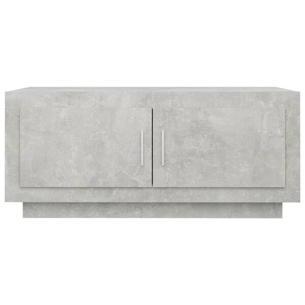 vidaXL Tavolino Salotto Grigio Cemento 102x50x45 cm Legno Multistrato