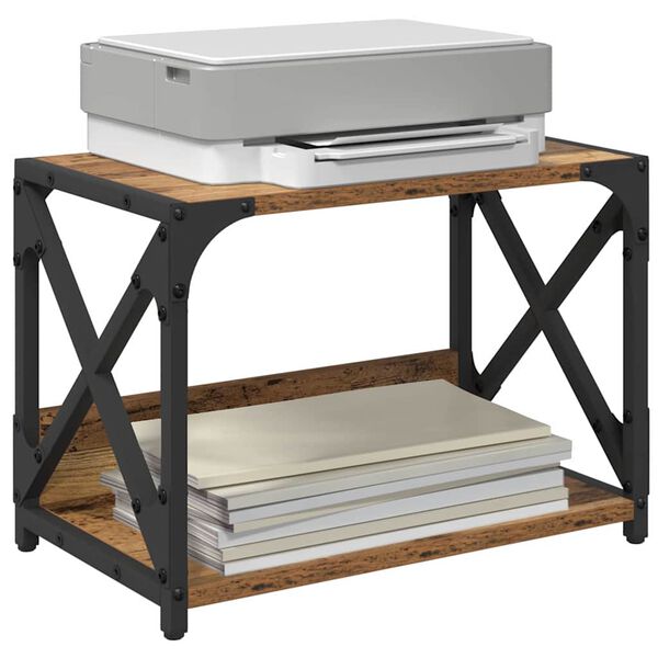 vidaXL Supporto per Stampante Legno vecchio 44 x 26 x 31.5 cm