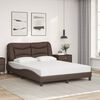 vidaXL Letto con Materasso Hvar Marrone 140x190cm in Similpelle