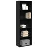 vidaXL Libreria Nera 60x30x189 cm in Legno Multistrato