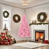 vidaXL Albero di Natale Artificiale a Metà con Supporto Rosa 180cm PVC