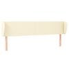 vidaXL Testiera ad Orecchio Crema 183x23x78/88 cm in Similpelle
