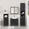 vidaXL Armadietto Specchio da Bagno Nero 65x20x60 cm Legno Multistrato