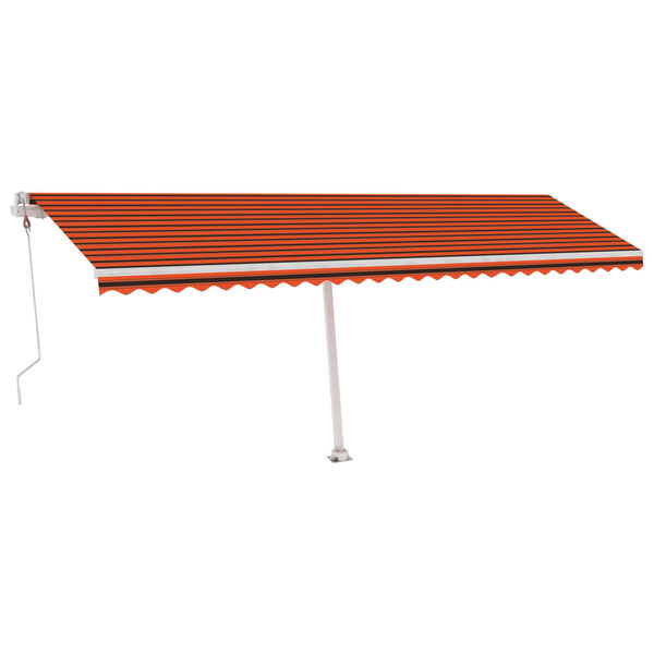vidaXL Tenda Automatica Sensore Vento e LED 600x300 cm Arancio Marrone