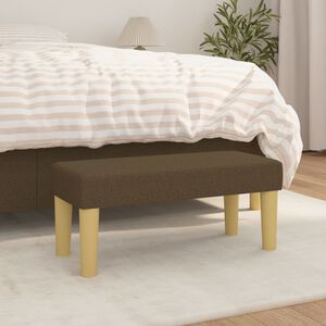 vidaXL Panca Marrone Scuro 70x30x30 cm in Tessuto