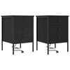 vidaXL Armadio da Notte 2 pz Rovere Nero 42 x 41 x 61 cm