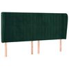 vidaXL Testiera ad Orecchio Verde Scuro 183x23x118/128cm in Velluto