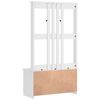 vidaXL Albero da Ingresso SANDNES Bianco 87x40x159,5 cm Legno di Pino