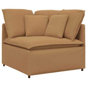 vidaXL Modulo Angolare Divano Modulare con Cuscini Beige 100 cm