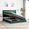 vidaXL Letto con contenitore e materasso Verde Scuro 180 x 200 cm