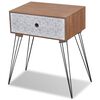 vidaXL Comodino con 1 Cassetto Rettangolare Marrone