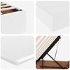 vidaXL Letto con contenitore e materasso Bianco 90 x 200 cm