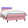vidaXL Letto a Molle con Materasso e LED Rosa 120x220 cm in Velluto