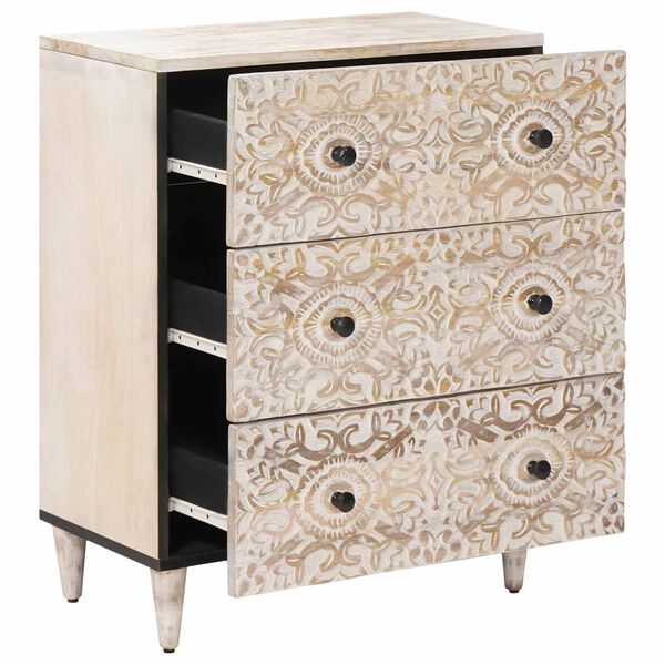 vidaXL Credenza con Ripostiglio Bianco 60 x 33,5 x 75 cm