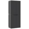 vidaXL Armadio da Esterno Nero 65x37x165 cm in PP