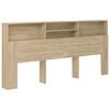 vidaXL Testiera con Contenitore Rovere Sonoma 220x19x101,5 cm