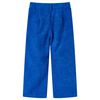 Pantaloni per Bambini in Velluto a Coste Blu Cobalto 116