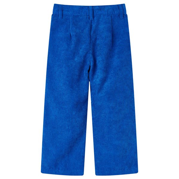 Pantaloni per Bambini in Velluto a Coste Blu Cobalto 116